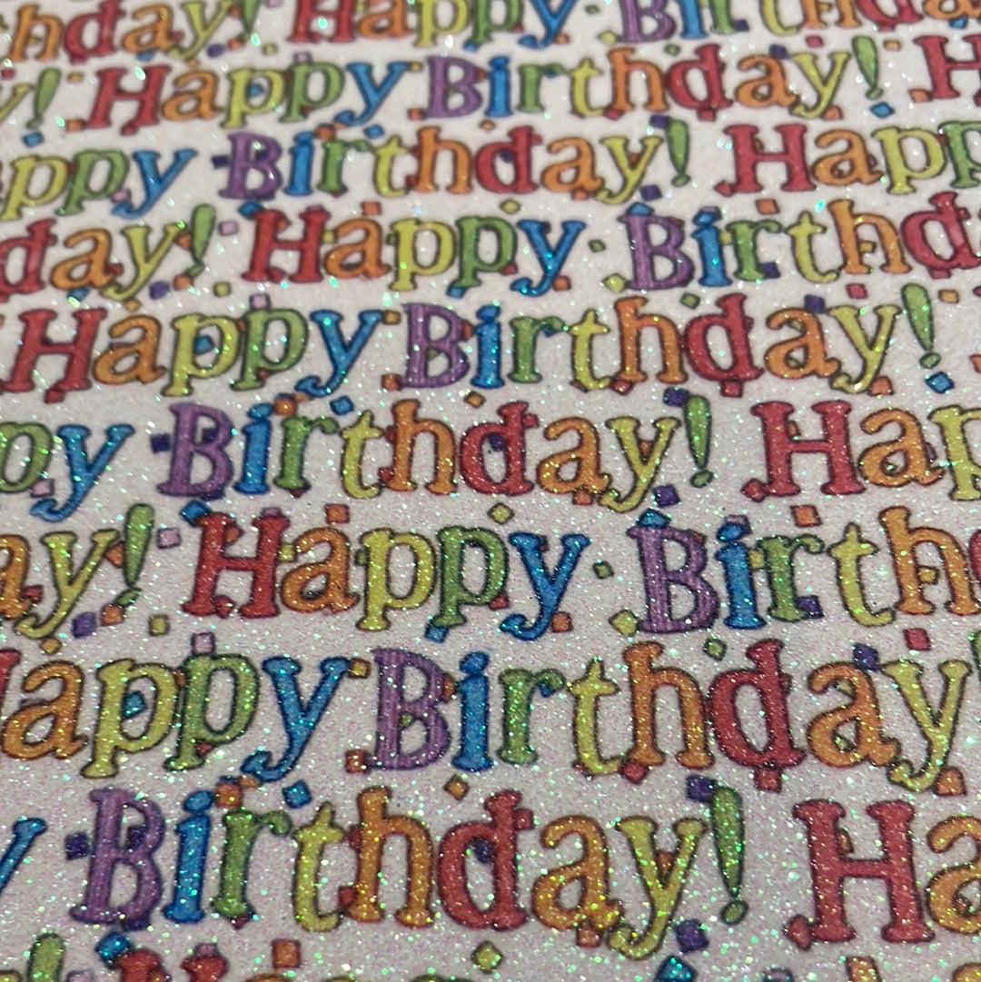 74 fine glitter happy birthday