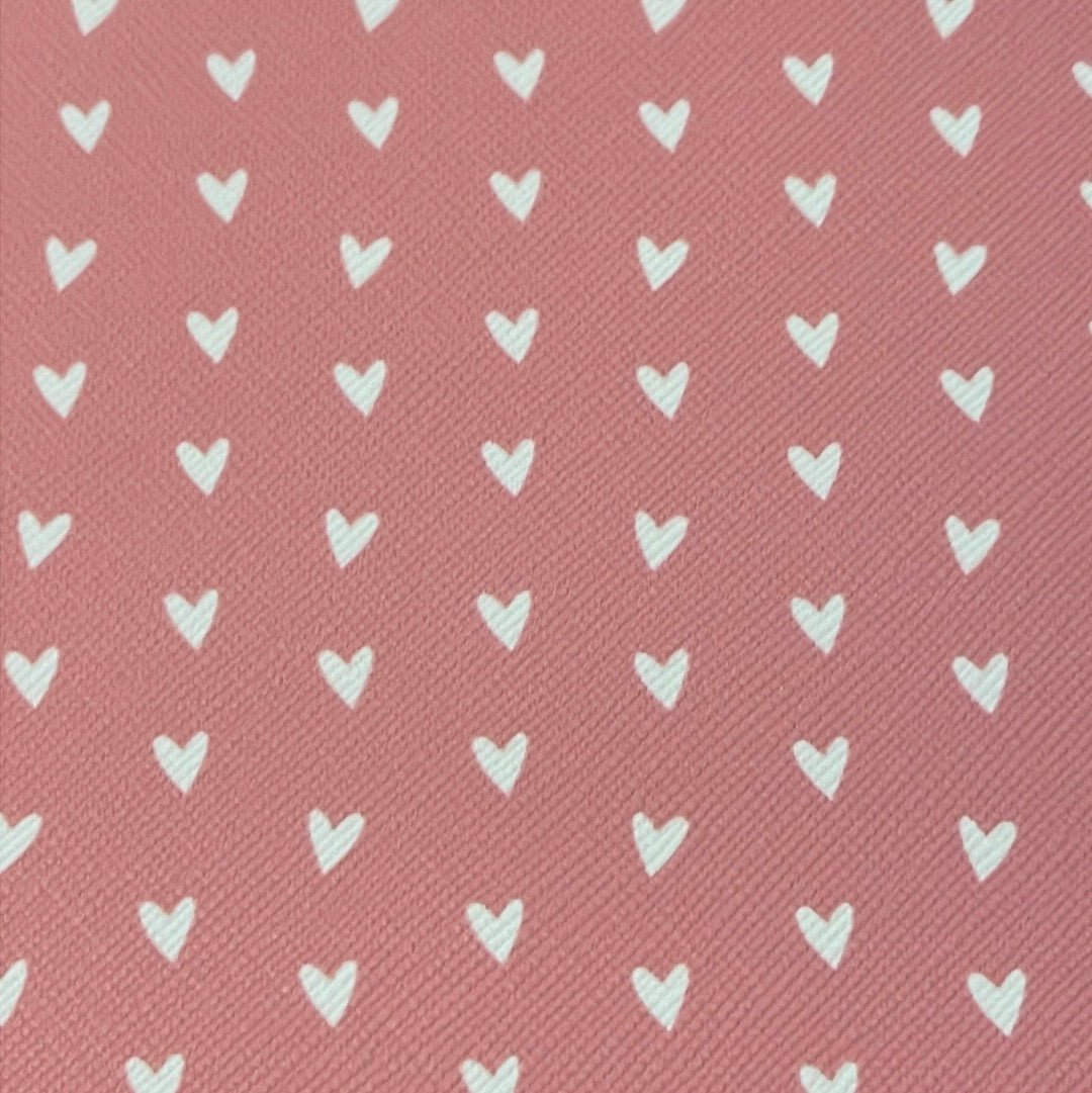 6 Leatherette Valentines hearts