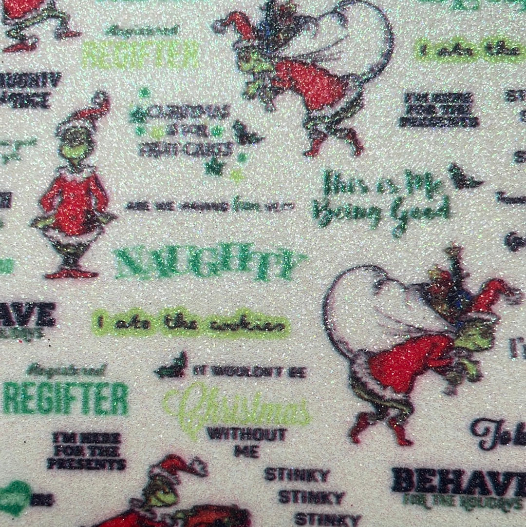 212 character Christmas grinch fine glitter