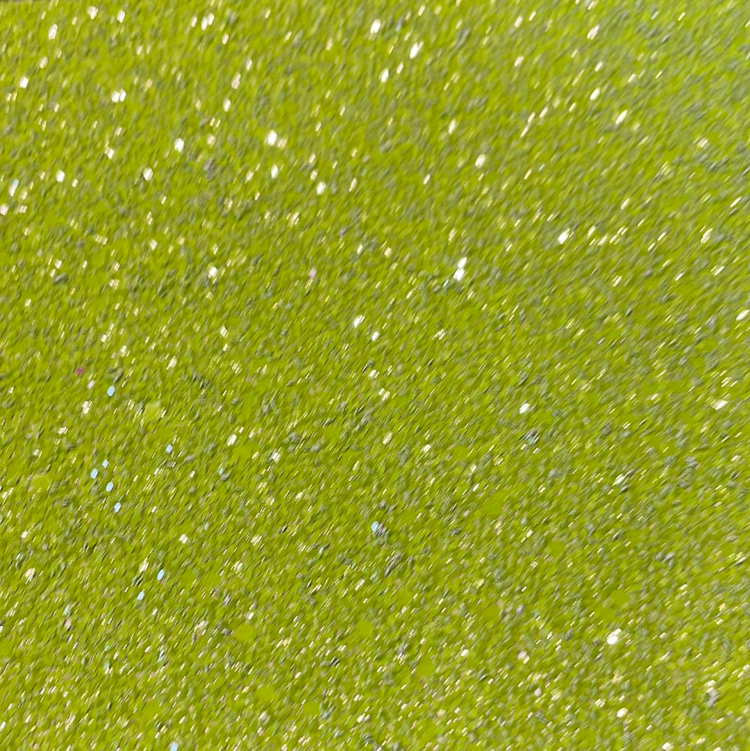 77 Chunky glitter grass green