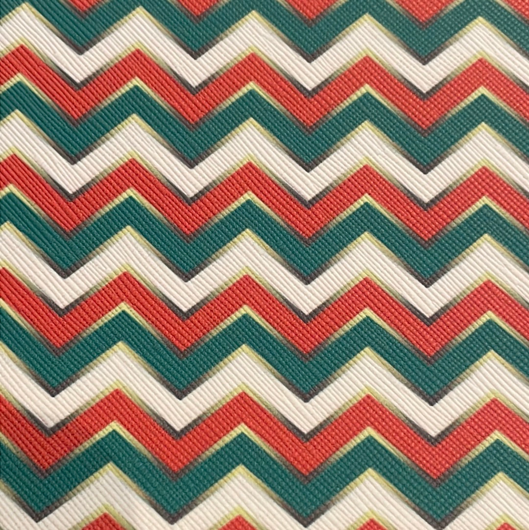 45 Christmas leatherette zigzag