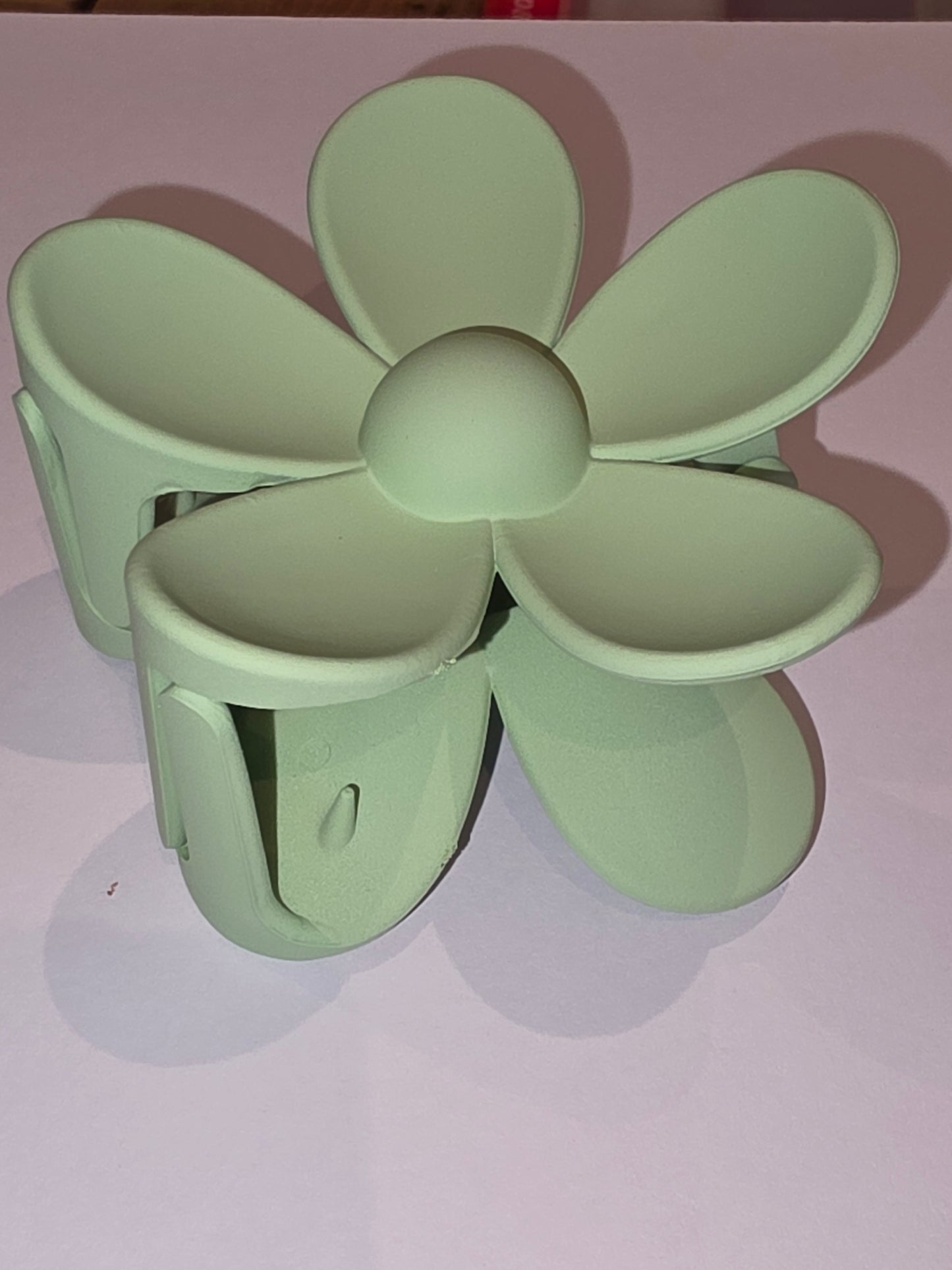 12 Claw Clip - Flower light green