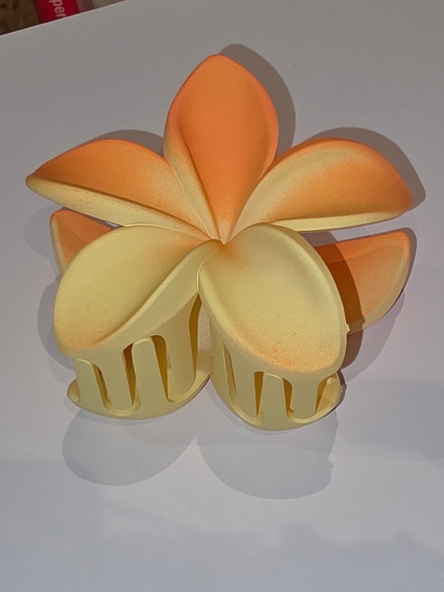 13 Claw Clip - Flower ombre yellow & orange