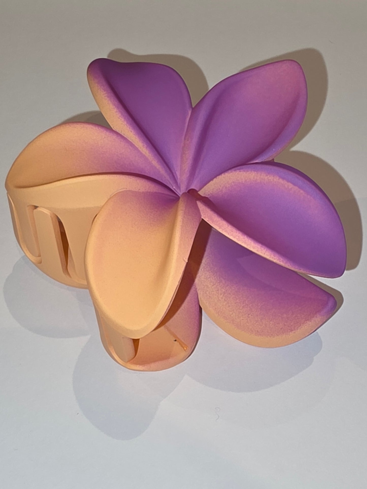 16 Claw Clip - Flower ombre purple & orange