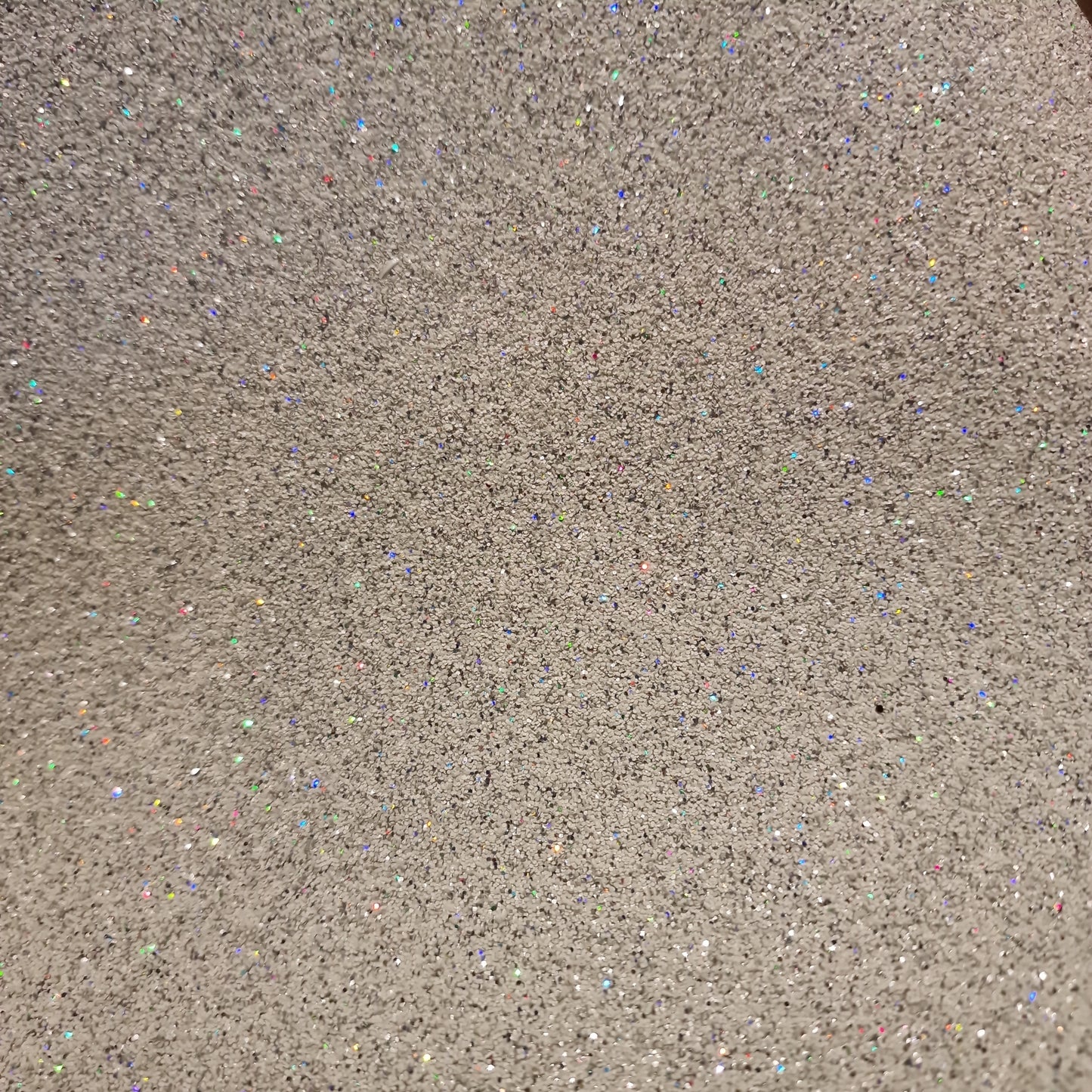 37 Chunky glitter white and silver