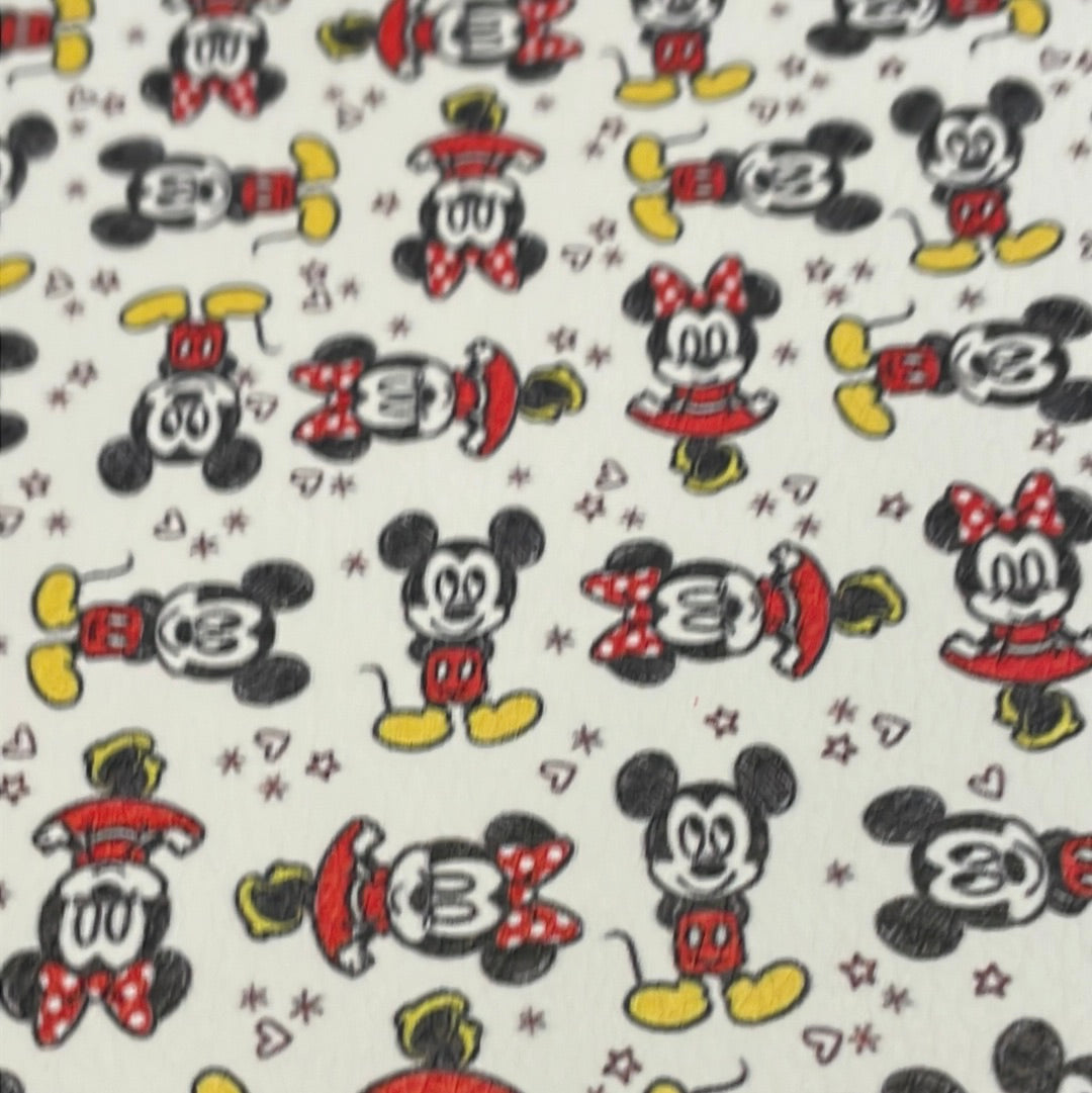 11 character Minnie Mickey leatherette