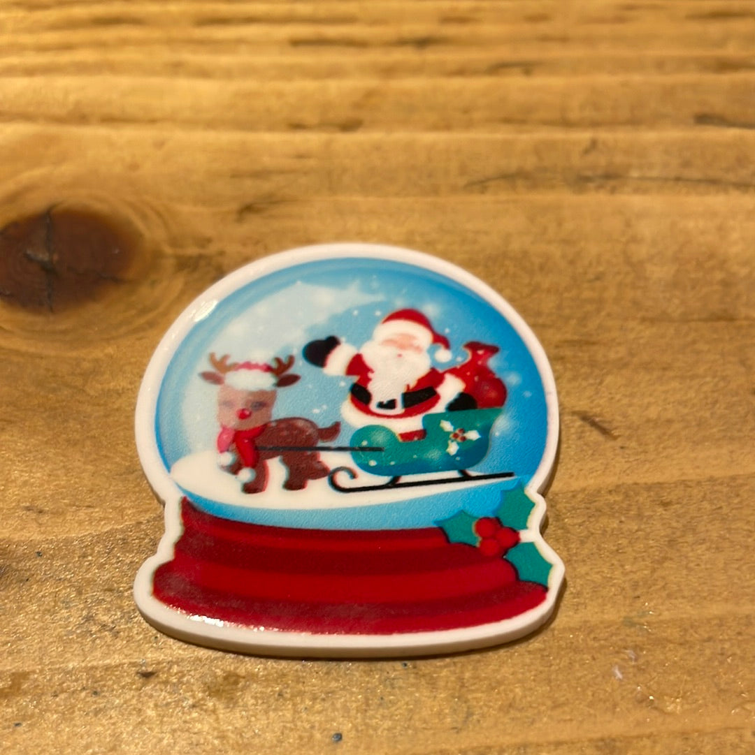 202 embellishment Santa snow globe