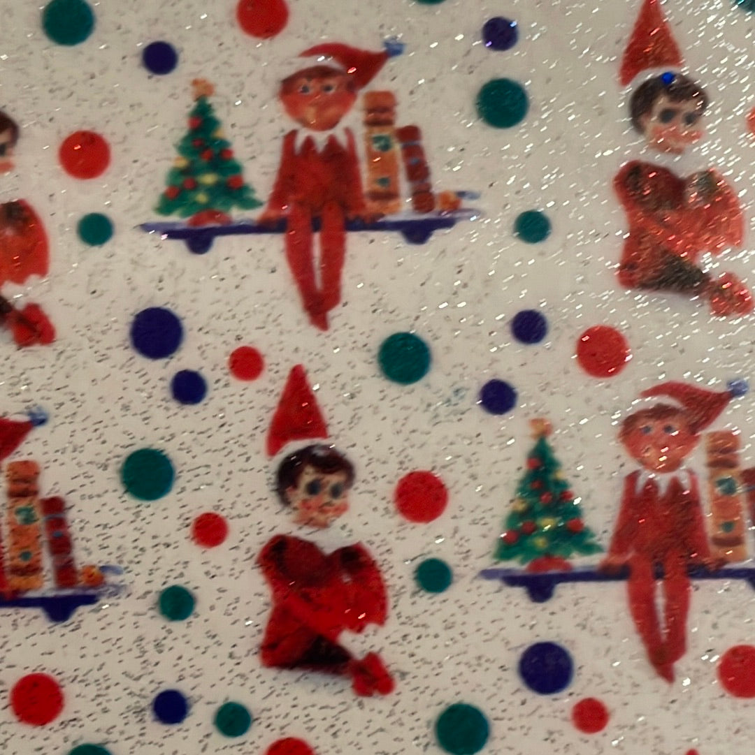 131 Character Christmas elf on the shelf glitter leatherette