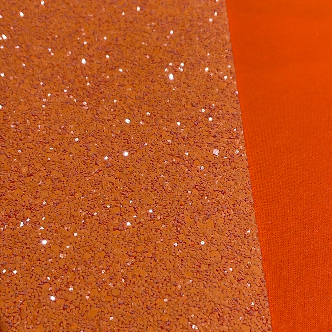 18 chunky glitter orange neon
