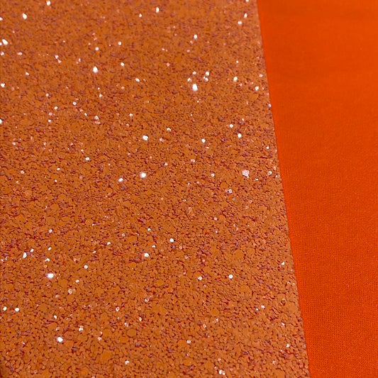 18 chunky glitter orange neon