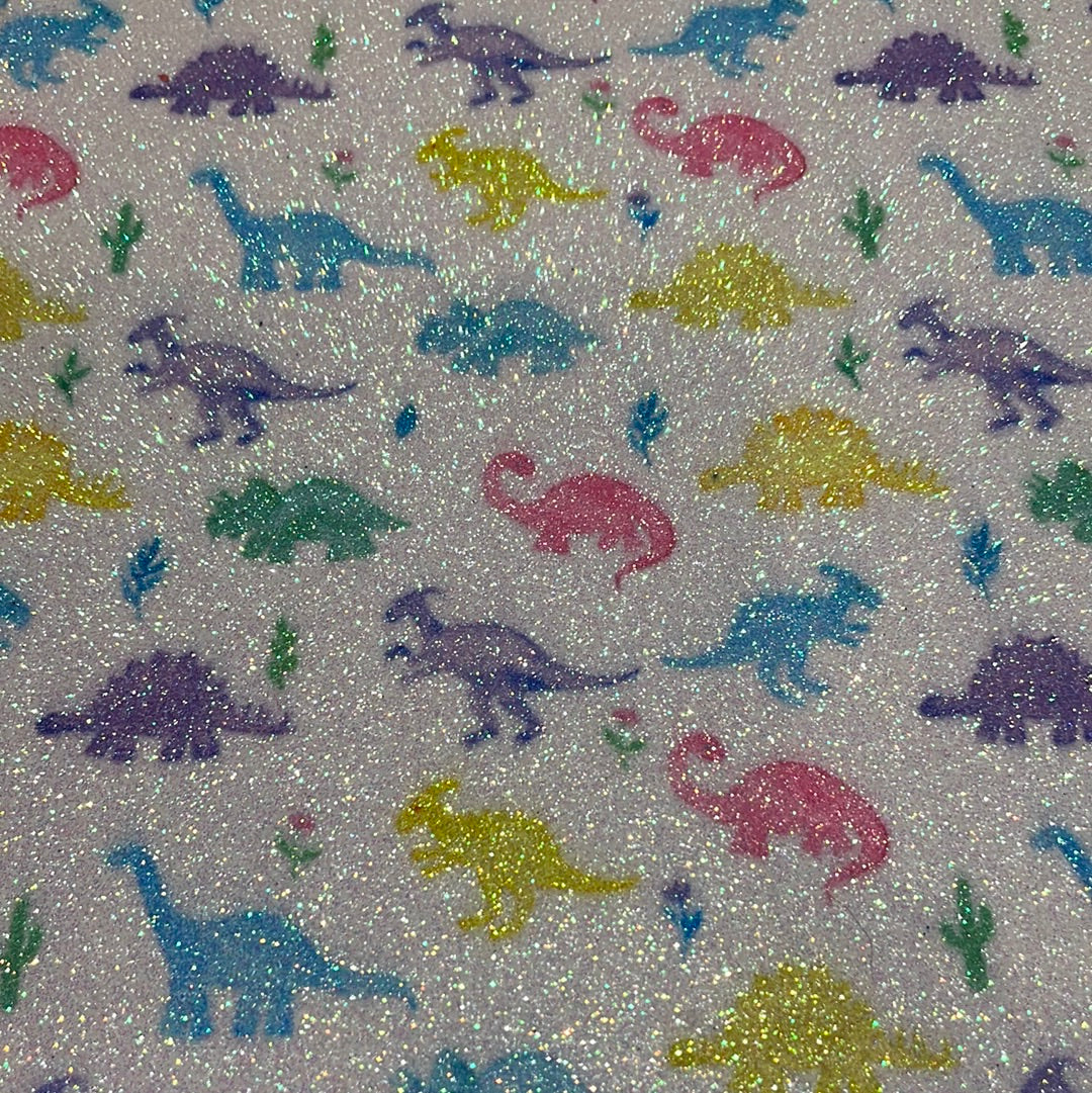 72 fine glitter dinosaur