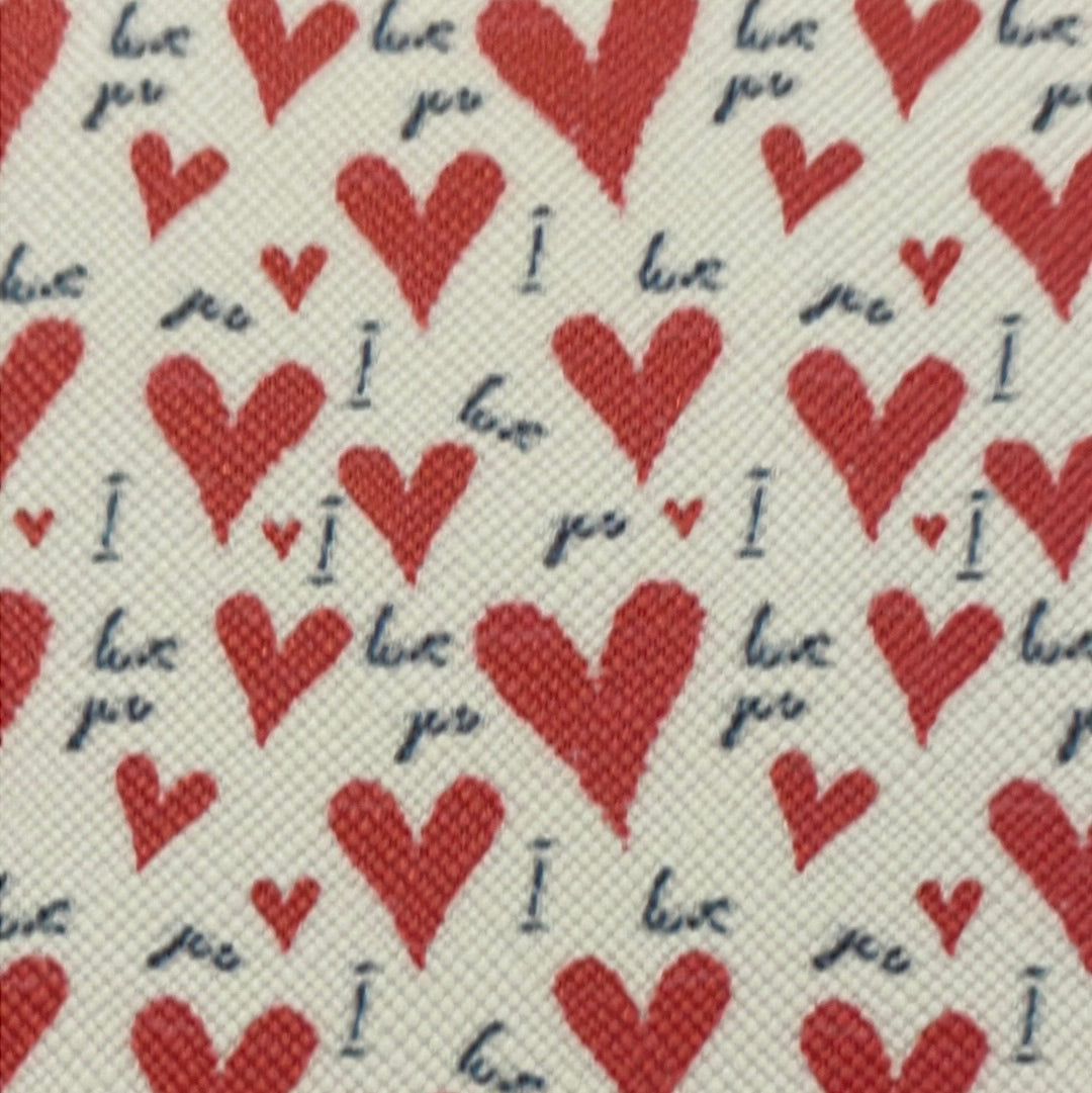 30 Leatherette Valentines hearts