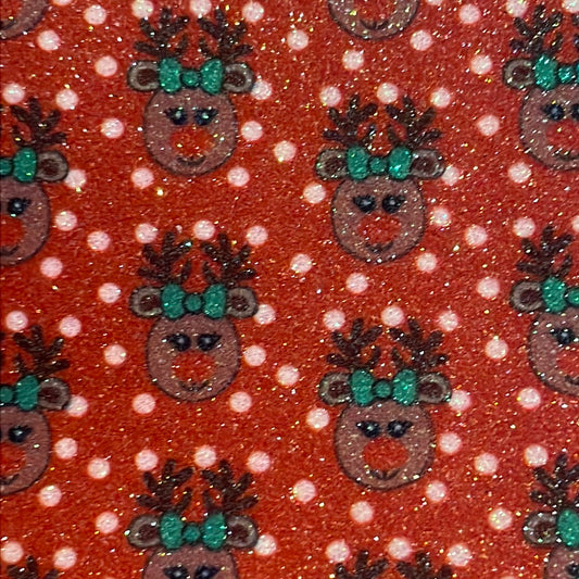 58 fine glitter Christmas reindeer