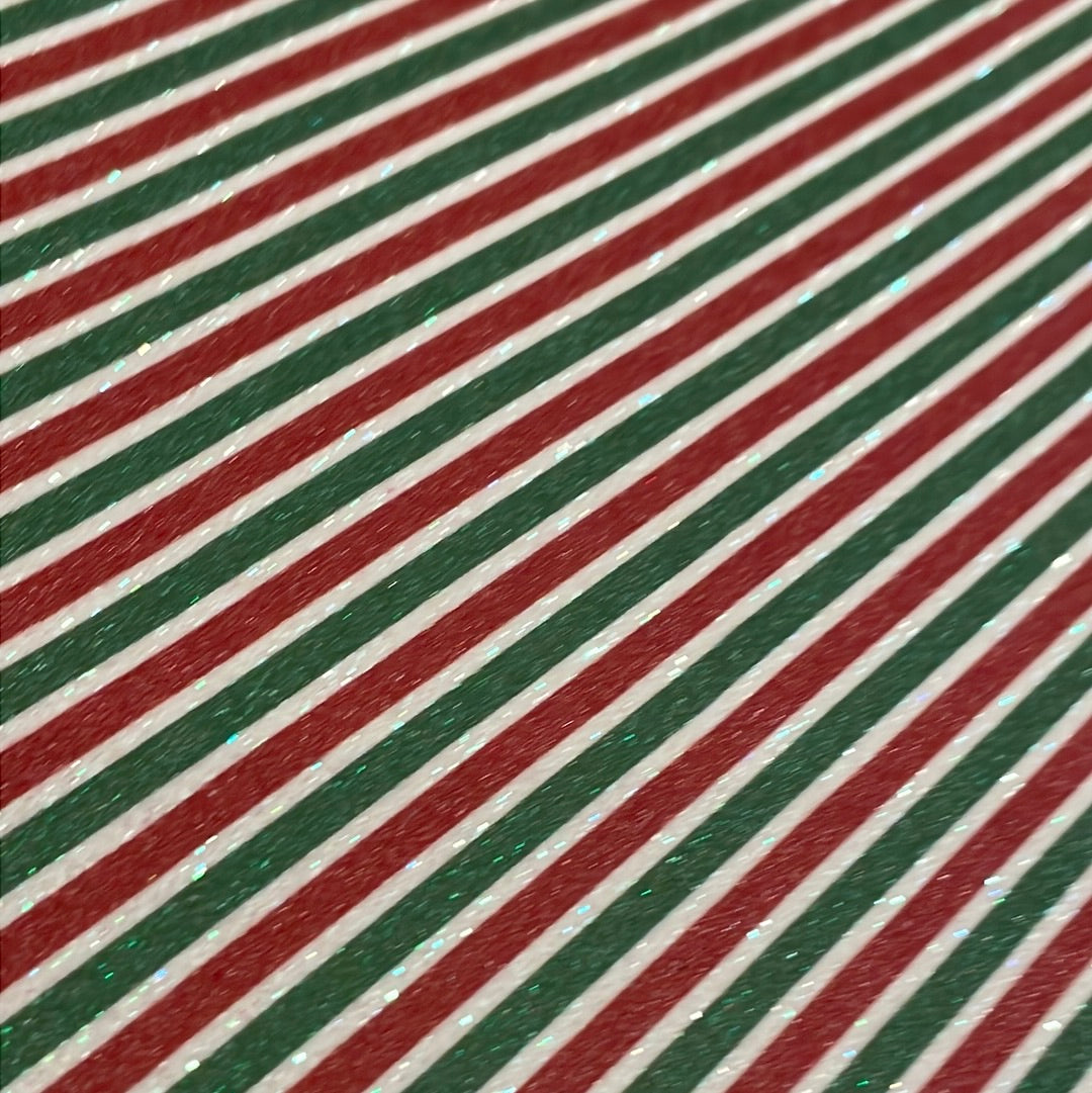 57 fine glitter Christmas candy stripe
