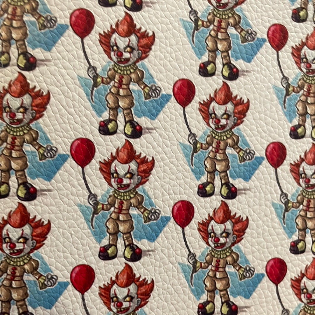 197  character Halloween clown leatherette