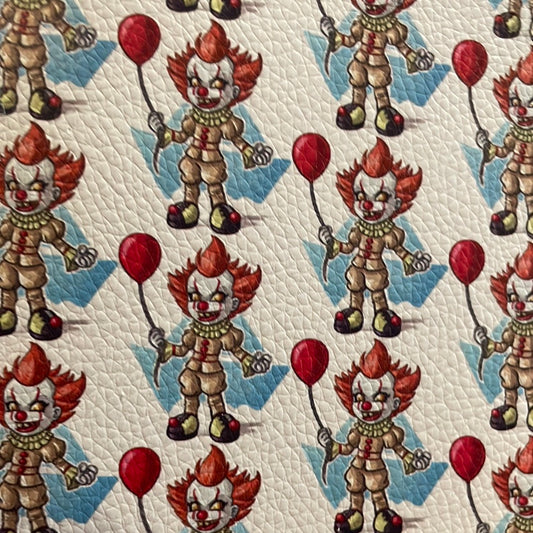 197  character Halloween clown leatherette