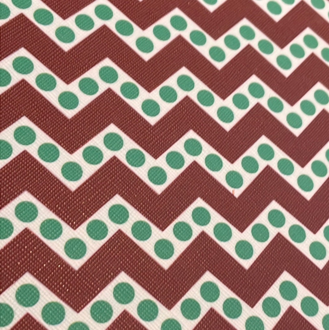 7 Leatherette zig zag