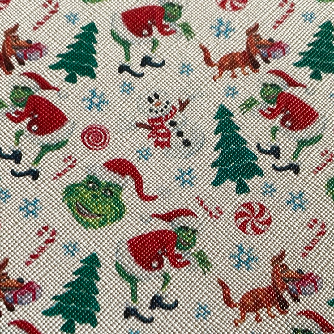207 character Christmas grinch leatherette