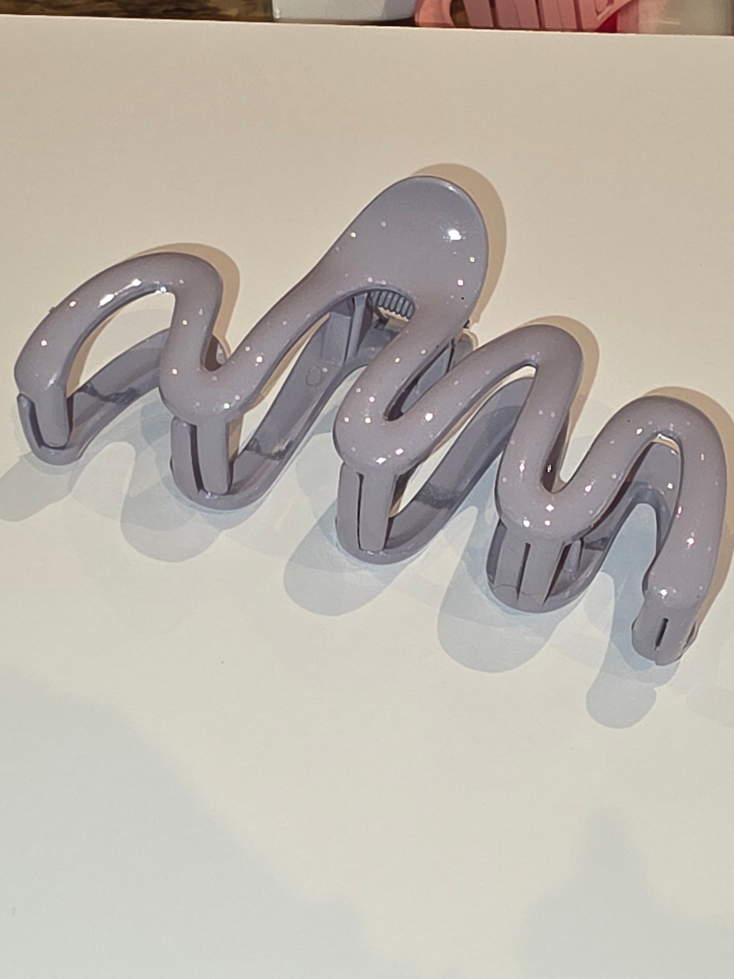 31 Claw Clip - squiggly purple