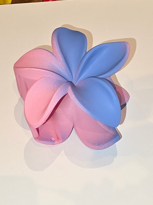 17 Claw Clip - Flower ombre purple & pink