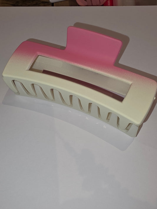 33 Claw Clip - ombre pink white