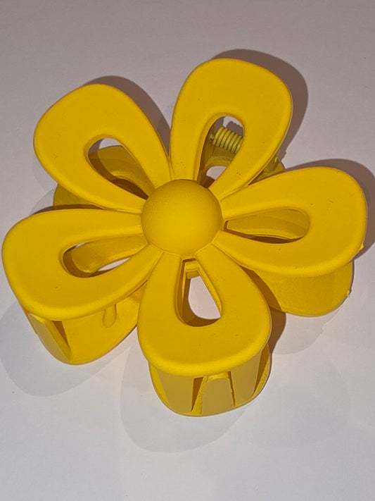 19 Claw Clip - Flower yellow