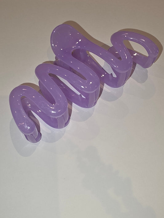 25 Claw Clip - squiggly purple