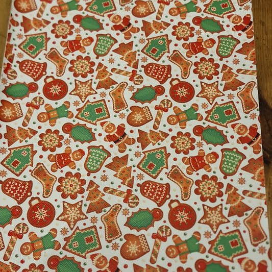 14 Christmas leatherette gingerbread and candy cane